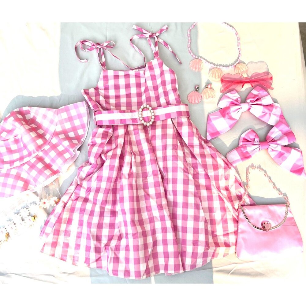 Barbie Pink Plaid Halloween costume Child Size 110 4-5 yrs